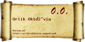 Orlik Oktávia névjegykártya